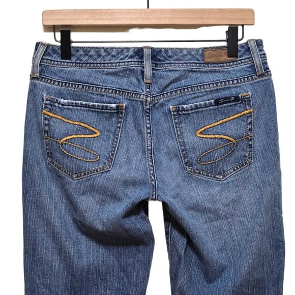 Seven7 Mid-Rise Flare Leg Jeans Sz 30 - Picture 3 of 10